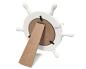 Preview: Maritim Bilderrahmen Steuerrad-Form Fischernetz Muscheln Seestern Holz